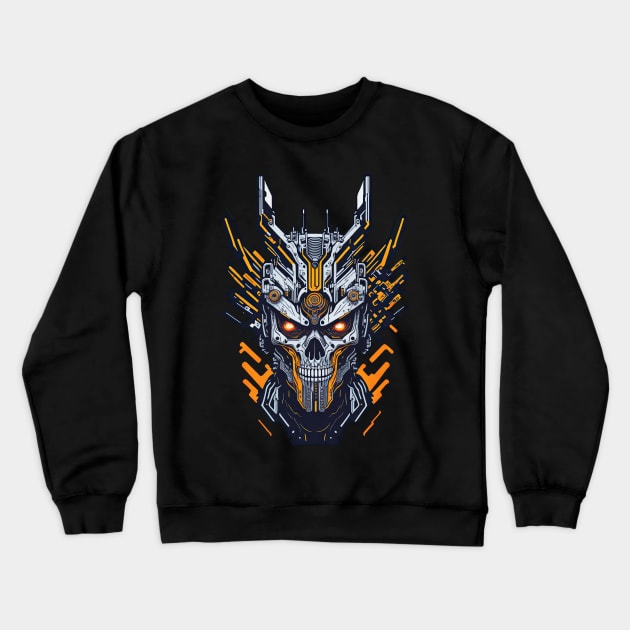 Mecha Skull S01 D81 Crewneck Sweatshirt by Houerd